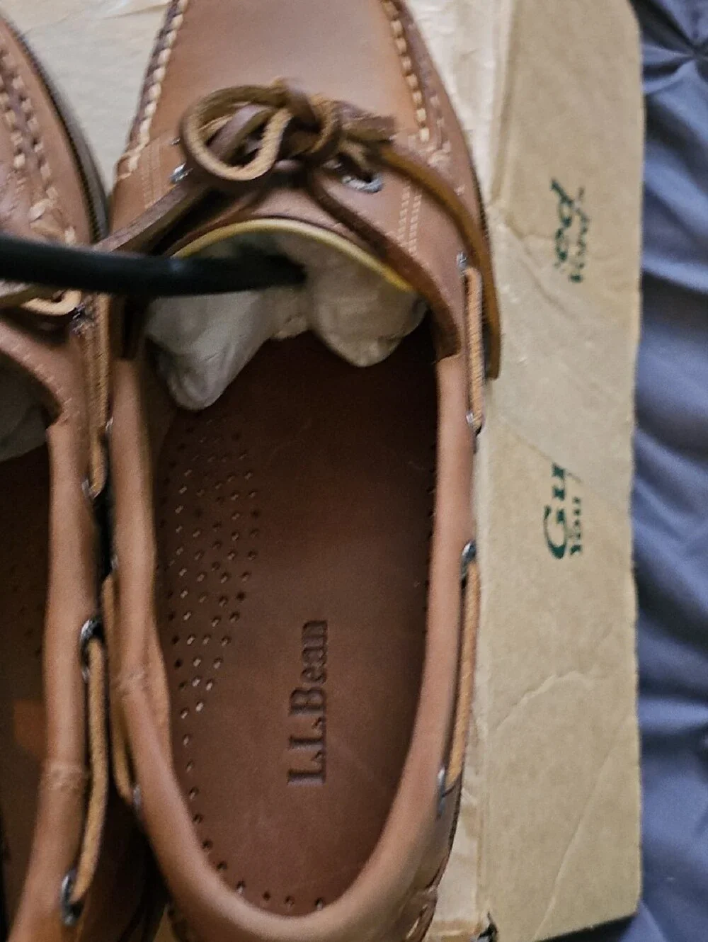 L.L. Bean Men's Tan Leather Boat Shoes